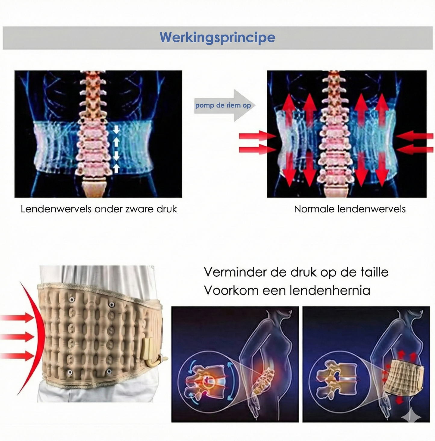 Rugdecompressie lumbale steunband
